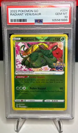 Pokemon 2022 Radiant Venusaur 004/078 PSA 10 GEM MINT - Image 1