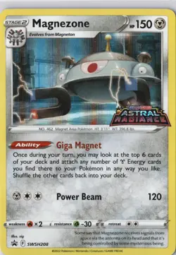 Magnezone SWSH208 Pre Release Stamped Black Star Promo Pokemon TCG Near Mint - Image 1