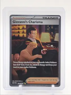 GIOVANNIS CHARISMA 2023 POKEMON S&V 151 SPECIAL ILLUSTRATION RARE A Q1282 - Image 1