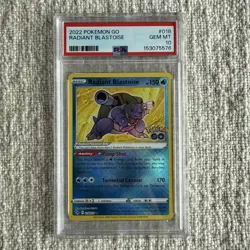 Radiant Blastoise 018/078 | Pokemon GO | PSA 10 | Gem Mint - Image 1
