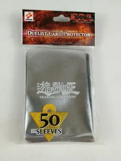 Yugioh Duelist Card Protector Metallic Silver Konami - 50 Sleeves 96KT - Sealed - Image 1