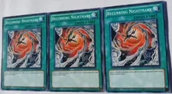 Yugioh 3x Recurring Nightmare GLD4-EN041 Common Limited Ed Near Mint Playset - Image 3
