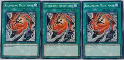 Yugioh 3x Recurring Nightmare GLD4-EN041 Common Limited Ed Near Mint Playset - Image 5