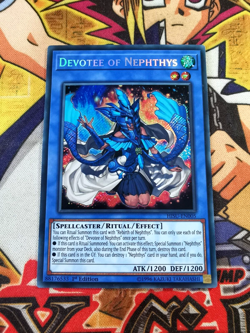 Devotee of Nephthys hisu-en005 1st Edition (HP) Secret Rare Yu-Gi-Oh! - Image 1