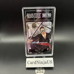 TAG GEM MINT 10 Roronoa Zoro Parallel OP01-001 L 25th Edition ONE PIECE Card 252 - Image 1