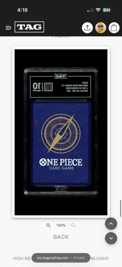 One Piece TCG Sanji 2025 ONE PIECE A FIST OF DIVINE SPEED #OP06-119 TAG 10 - Image 2