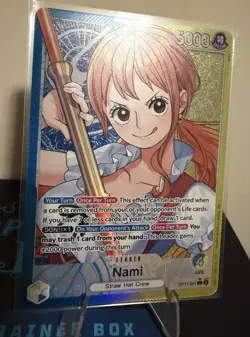 One Piece - Nami - OP11-041 Leader - Alternate Art - EN Holo Pack Fresh Mint - Image 3