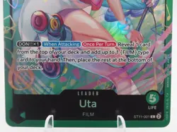 One Piece Card Game TCG - Uta ST16 Foil Leader Card - ST11-001 - Image 2