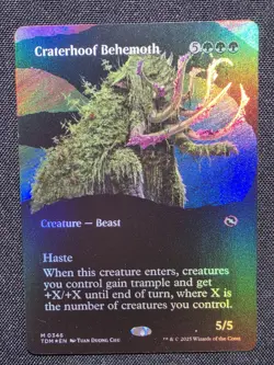 Craterhoof Behemoth (Borderless) Tarkir: Dragonstorm Foil - Image 1