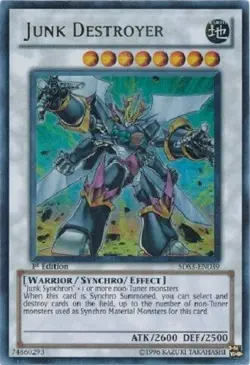 Yugioh - Junk Destroyer - 1st Edition Ultra Rare LP - Free Holographic Card - Image 1