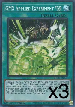 3X Yugioh GMX Applied Experiment #55 BPRO-EN096 Super Rare 1st Edition NM - Image 1