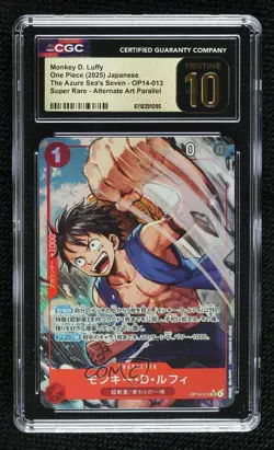 2026 One Piece Card Game: The Azure Sea's Seven Japanese Monkey D Luffy CGC 10 - Image 1
