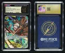 2025 One Piece Card Game: Royal Blood OP10 SP Japanese SEC Trafalgar Law CGC 10 - Image 3