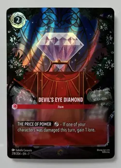 Disney Lorcana Devil's Eye Diamond 218/204 ENCHANTED Archazia's Island - Image 1