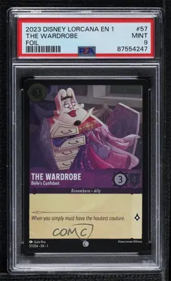 2023 Disney Lorcana First Chapter 1 Foil The Wardrobe - Belle's Confidant PSA 9 - Image 1