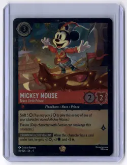 Mickey Mouse Brave Little Prince - 111/204 (Cold Foil) Legendary Lorcana Fabled - Image 1