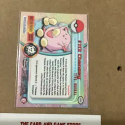 Topps Chrome Chansey Holo 113 Pokemon TCG Card English Standard Size Card Stock - Image 2