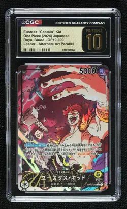 2025 One Piece Card Game: Royal Blood OP10 Japanese Eustass Kid CGC 10 Pristine - Image 1