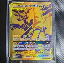 Pokemon TCG Black Star Promo Pikachu Zekrom Tag Team Gold GX SM248 Card NM-M - Image 1