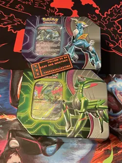 Pokemon Card TCG- Paradox Clash Destinies Tins - Iron Crown & Iron Leaves Sealed - Image 1