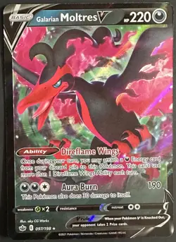 Pokemon Card - Galarian Moltres V 097/198 Holo Rare - Image 1