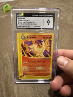 CGC 9 MINT Rapidash # 51 WOTC Black Star Promo "Center NY" Pokemon Card - Image 1