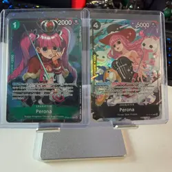 Perona OP09-034 R & Perona OP10-092 C (Promo); English Cards; Foil - Image 1