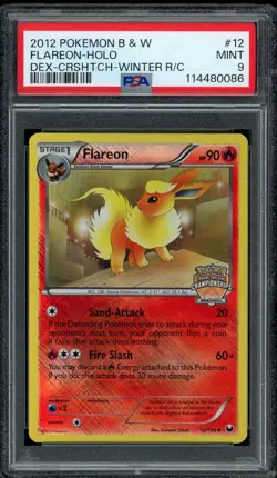 Pokemon PSA 9 Flareon 12/108 Dark Explorers Reverse Holo Regionals Promo Card - Image 1