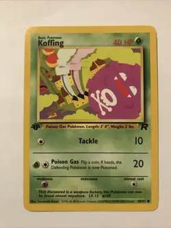 Pokemon TCG Team Rocket Koffing 1st Edition 58/82 Card - Image 1