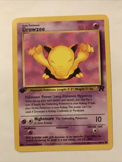 Pokemon TCG Drowzee Team Rocket 54/82 Regular 1st Edition Common Card - Image 1