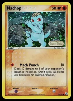 Pokemon Card - Machop Legend Maker 57/92 Reverse Holo Stamped - Image 1