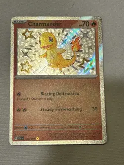 Pokemon Charmander Holo Card Paldean Fates 109/091 SV - Image 1