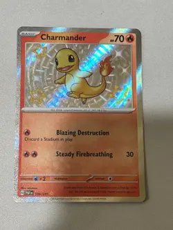 Pokemon Charmander Holo Card Paldean Fates 109/091 SV - Image 2