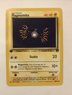 Pokemon TCG Magnemite Team Rocket 60/82 Regular 1st Edition Common Card - Image 1