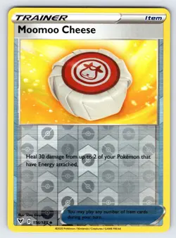 Moomoo Cheese 156/185 2020 Vivid Voltage Pokemon Card TCG Reverse Holo - Nm - Image 1