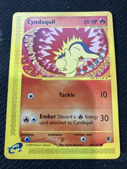 Cyndaquil 105/165 Expedition Base Regular Common Starter Pokemon Card 2002 NM - Image 1