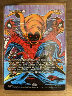 Saw in Half - Borderless - Spider-Man - MAR - #021 - NM- Nonfoil - Image 1