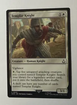 MTG Magic the Gathering Templar Knight (10/315) Assassin's Creed NM - Image 1
