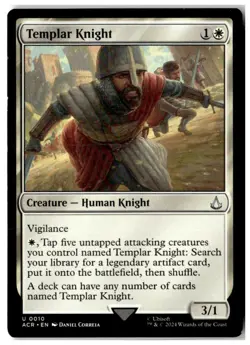 MTG Templar Knight - Universes Beyond Assassin's Creed Moderately Played English - Image 1