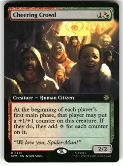 Cheering Crowd (Extended Art) R Marvel's Spider-Man 270 NM MTG - Image 1
