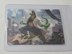 MTG Marvel's Spiderman Art Series Lizard, Connor's Curse Gold Stamp - Image 1