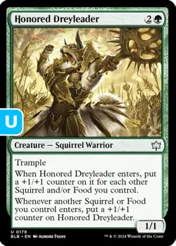MTG Honored Dreyleader Bloomburrow Uncommon Creature Squirrel Warrior NM - Image 1