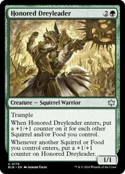 MTG Honored Dreyleader Bloomburrow Uncommon Creature Squirrel Warrior NM - Image 2