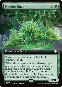 x1 Kinetic Ooze - Extended Art R MTG Commander: Secrets of Strixhaven M/NM, Engl - Image 1