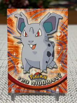 1999 Topps Pokemon #29 Nidoran (TV Animation Series 1) 3rd Print Green Logo NM - Image 1