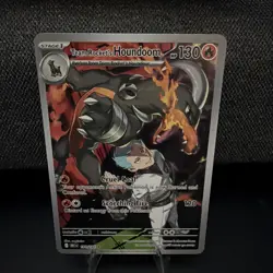 Pokemon TCG Destined Rivals Team Rocket’s Houndoom #191/182 Illustration Rare NM - Image 1