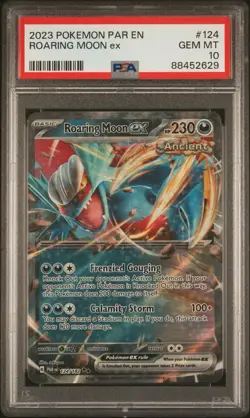 Pokemon TCG Roaring Moon EX 124/182 Paradox Rift PSA 10 - Image 1