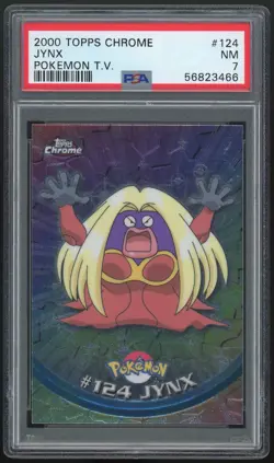 2000 Topps Chrome Pokemon Jynx #124 PSA 7 NM - Image 1
