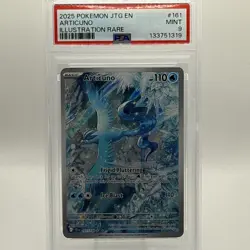 2025 POKEMON JTG EN-JOURNEY TOGETHER ILLUSTRATION RARE #161 ARTICUNO PSA 9 - Image 1