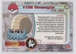 Omanyte Topps Chrome Pokemon TV Animation Edition Series 2 #138 2000 - Image 2